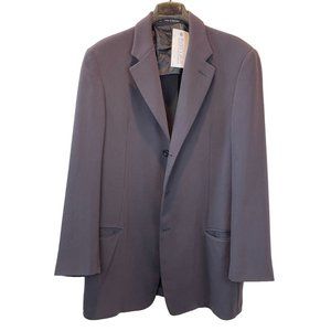 NWT Armani Collezioni Men Suit Blazer Office Interview Saks Fifth Avenue Blue 42